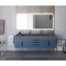 Castello Usa Nile 72" Wall Mounted  Blue Vanity With Gray Top And Black Handles CB-MC-72BLU-BL-2053-GR - alternate 6